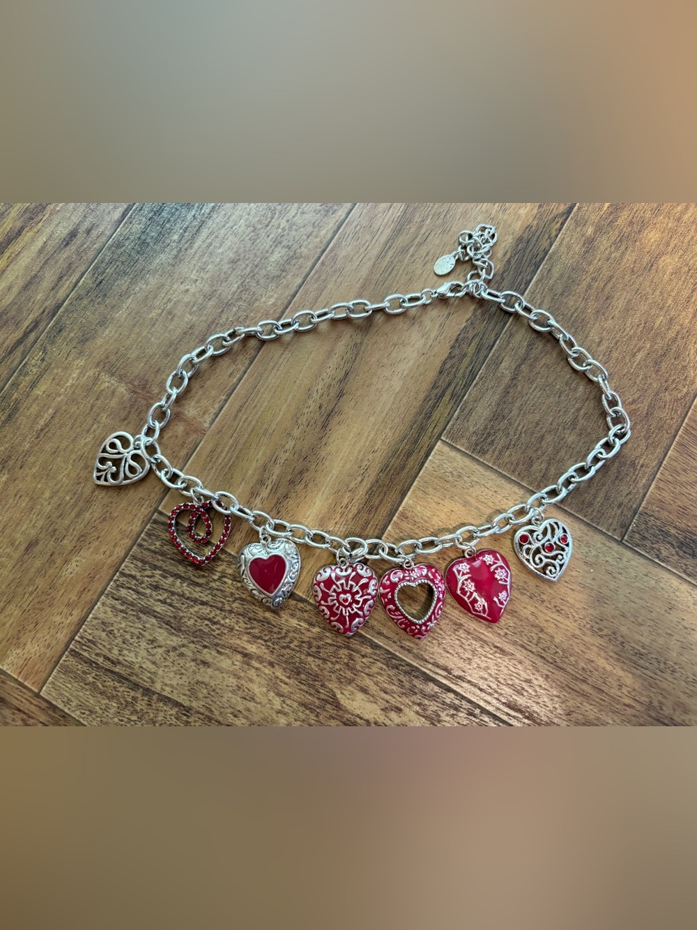 Bijoux Terner Heart Charm Silver-Colored Necklace